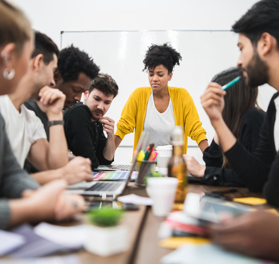 Businessman reviewing documents